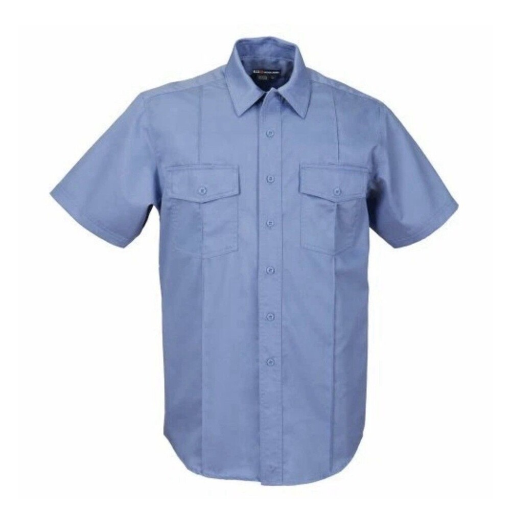 5.11 Tactical Shirt Mens 2XL Blue Short Sleeve Class A Station Cotton NWT 46122